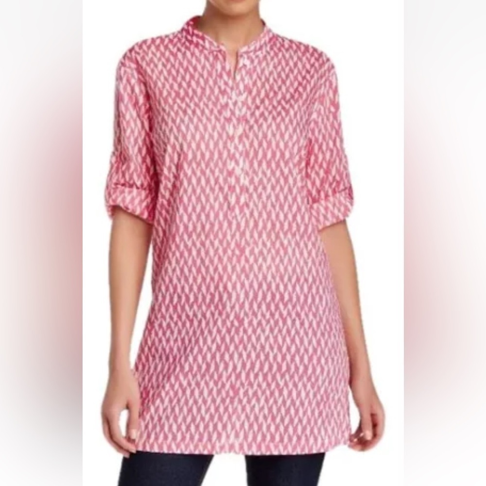 J McLAUGHLIN ~ Sandy Lawn 3/4 Sleeve Tunic TOP S